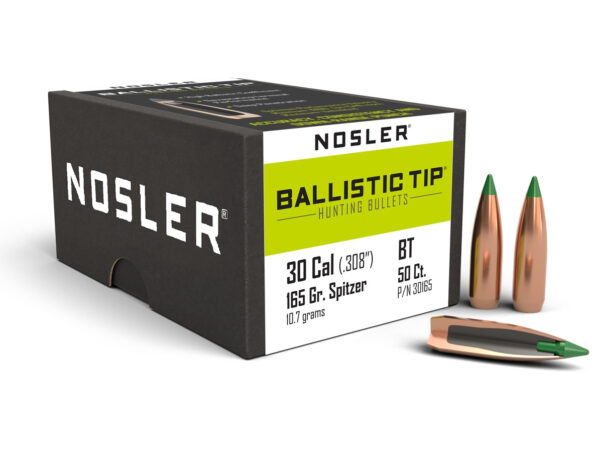 Nosler Ballistic Tip Hunting .30 165gr 50/Box