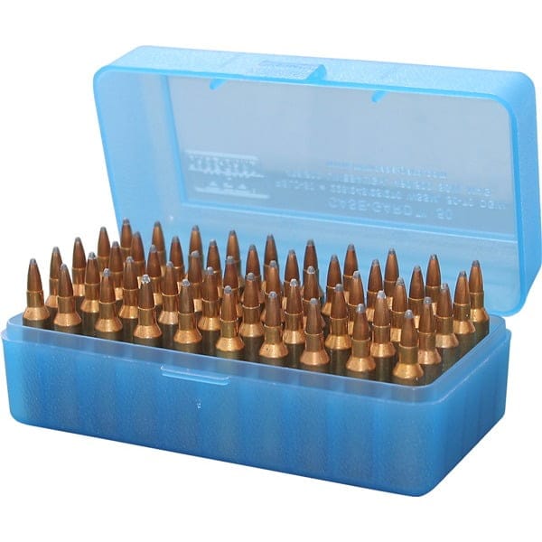 11346 Rifle flip-top 50rdwssm/500sw clr-blue (mtm caseguard)