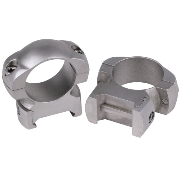 Grand slam rings 1´ top mount steel med silver (weaver)´