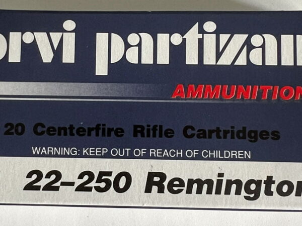 22-250 Rem 55gr FMJ (Prvi Partizan (F)) 20/ask