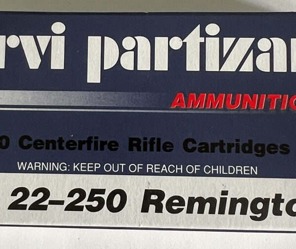 22-250 Rem 55gr FMJ (Prvi Partizan (F)) 20/ask