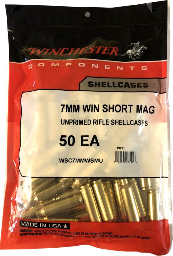 Winchester 7mm WSM Hylsor - (50/påse)