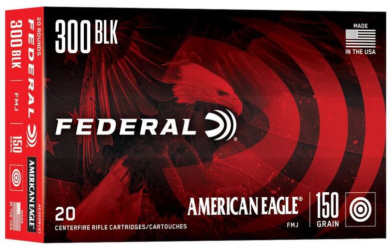 federal american eagle ammo 300 blackout fmj bt 150gr Federal american eagle ammo 300 blackout fmj bt 150gr 20/box - bild 1