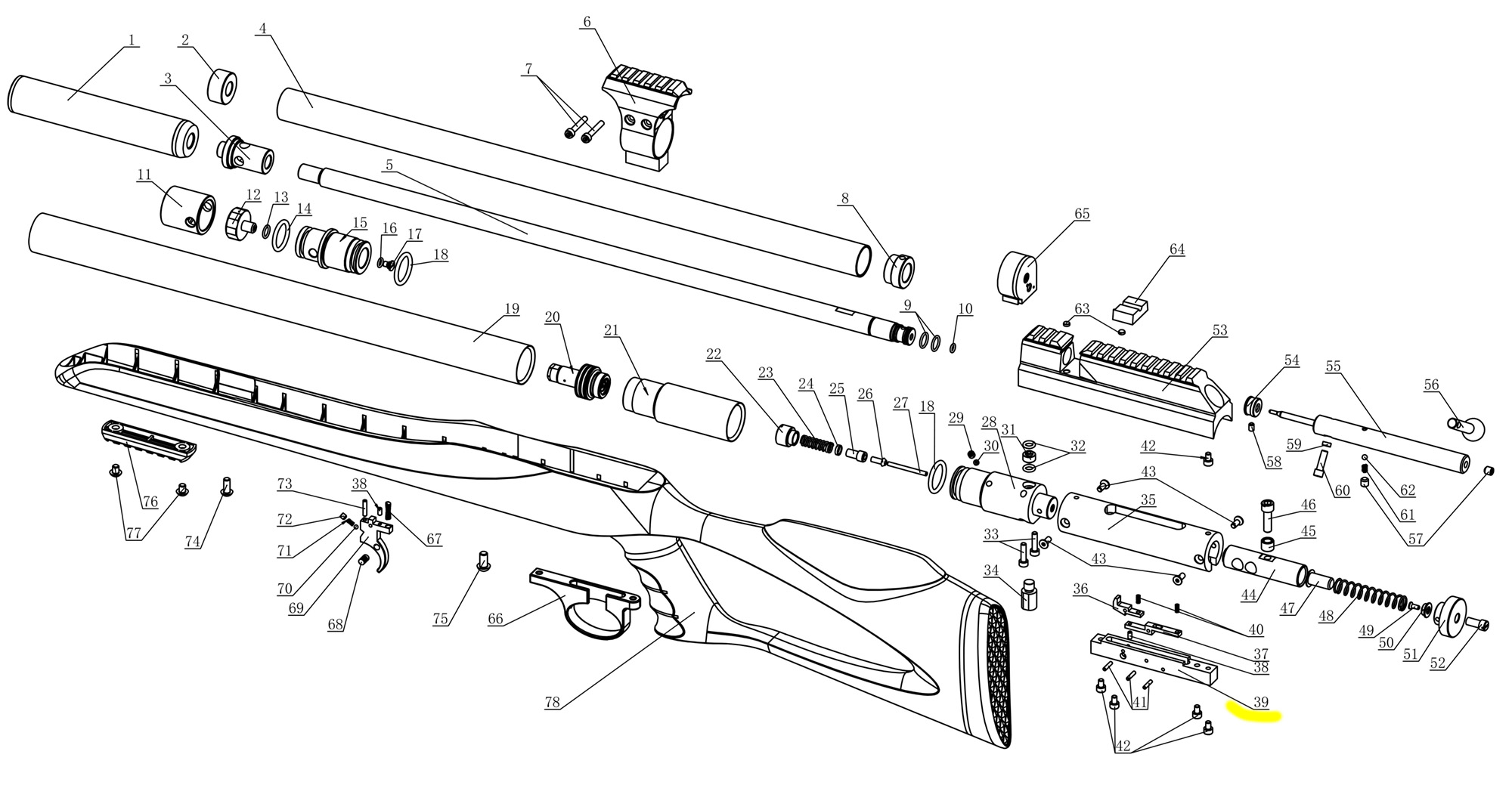 125578.jpg Artemis spare part m25 trigger set #39 - bild 1