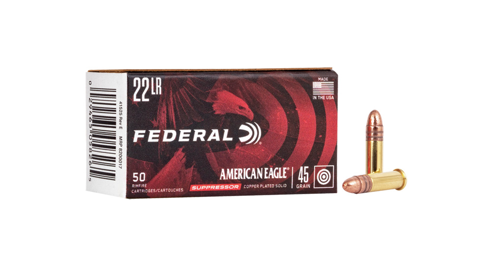 FAE22SUP1.jpg Federal American Eagle Suppressor Ammo 22 LR Copper-Plated 45gr 50/Box - Bild 1