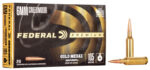 Federal Gold Medal Ammo 6mm Creedmoor Berger Hybrid 105gr 20/Box