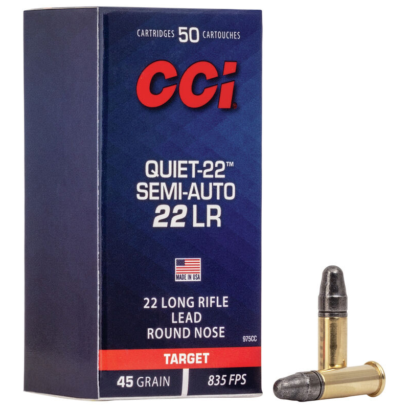 product-c975cc_1-big.jpg Cci rimfire ammunition 22 lr lrn semi-auto quiet-22 45gr 50/box - bild 1