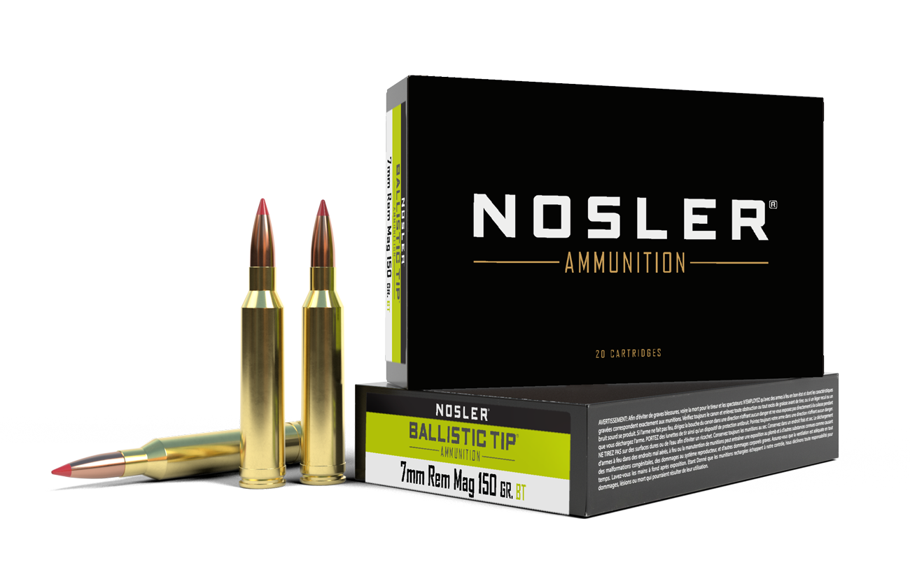 40045-bt-ammo-7mm-rem_150gr-bt-1.png Nosler 7mm rem mag 150gr ballistic tip hunting ammunition - bild 1