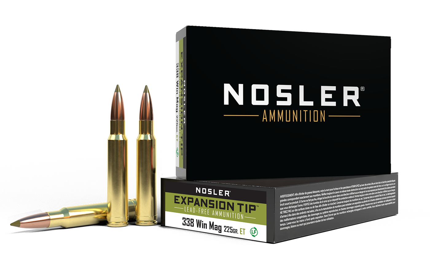 40154-et-ammo-338-win-mag-225gr-highrez-1.png Nosler 338 win mag 225gr expansion tip sp ammunition - bild 1
