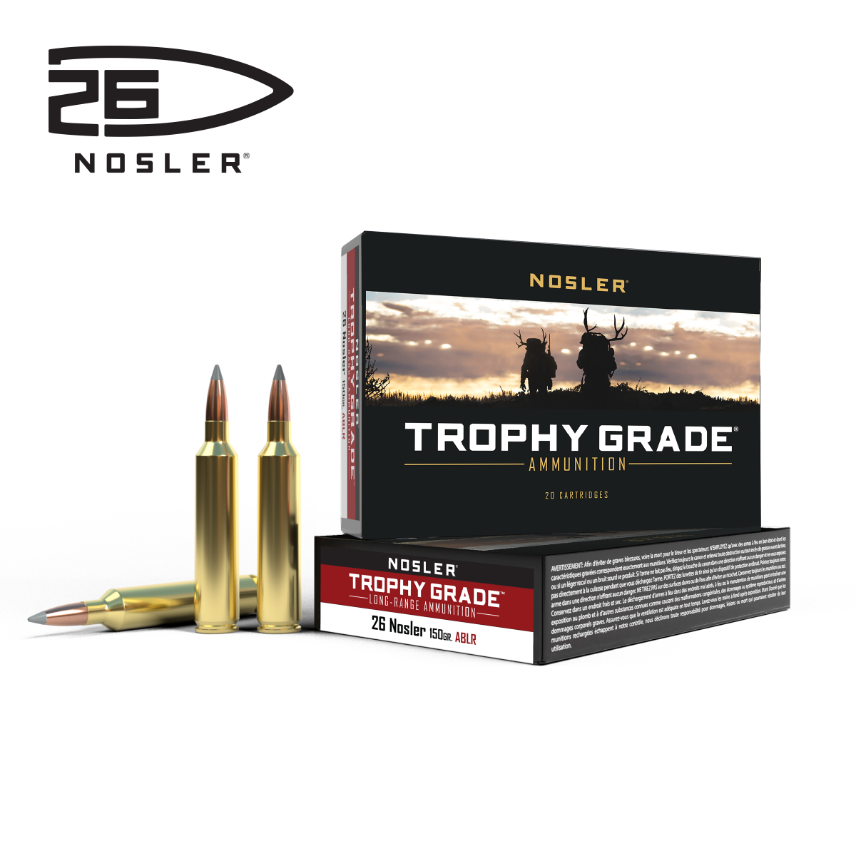 Nosler 26 nosler 150gr accubond long range trophy grade ammunition - bild 1