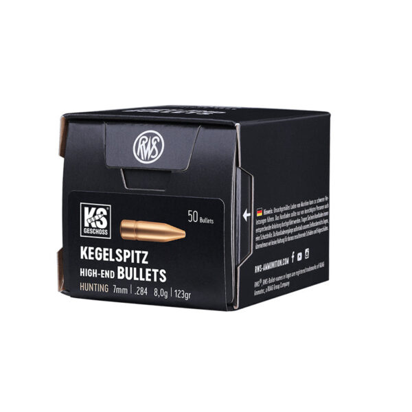 RWS Kula 7mm .284 123gr KS (Cone-Point), 50-pack