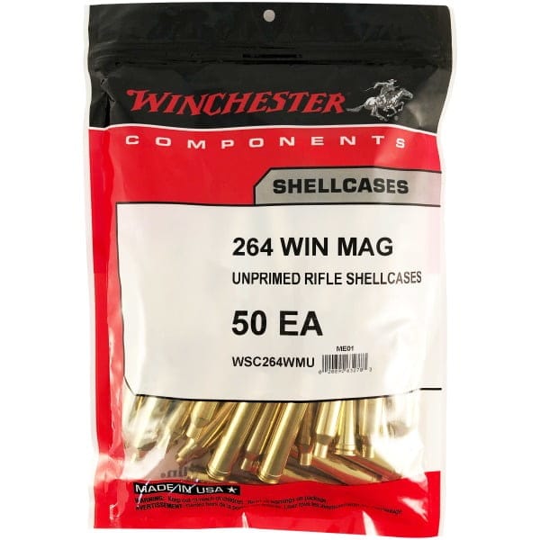Winchester hylsor. 264 winchester magnum, 50-pack