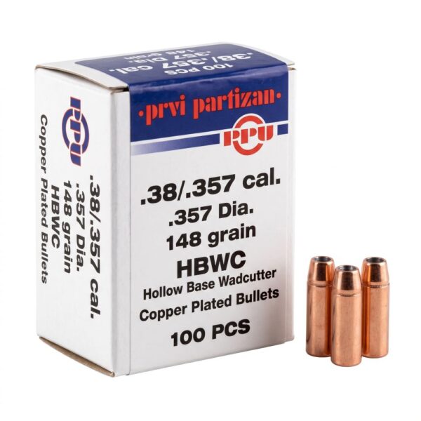 Prvi Partizan Kulor 38 (357) 148gr Copper Plated HBWC, 100-pack